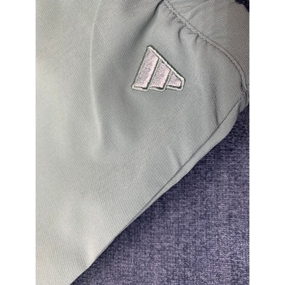 Adidas Go-To Wind Crew Sweatshirt Mens 2XL Silver Green Golf Pullover JF4944 NEW - Picture 8 of 9